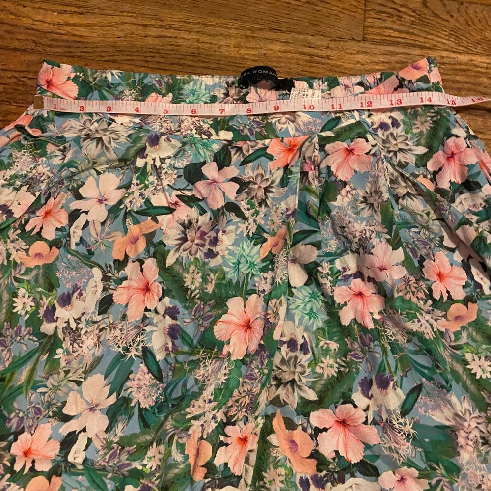 Zara Lightly Worn Silk Blend Floral Pants - L - Picture 7 of 13